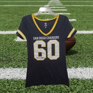 San Diego Chargers Womans Shirt Sz Small NFL Apparel Football Blue Gold
